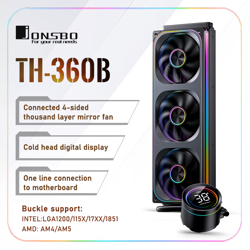 Jonsbo TH-360 AIO ЦП Жидкостно – обзор и цена Pc Water Cooling